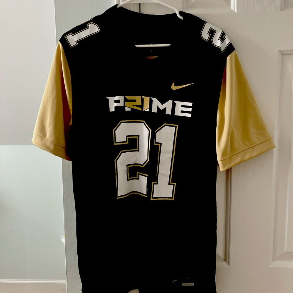 Nike DRI FIT Men's Coach Prime #21 Deion Sanders 2.0 BLACK Jersey NWT SZ M